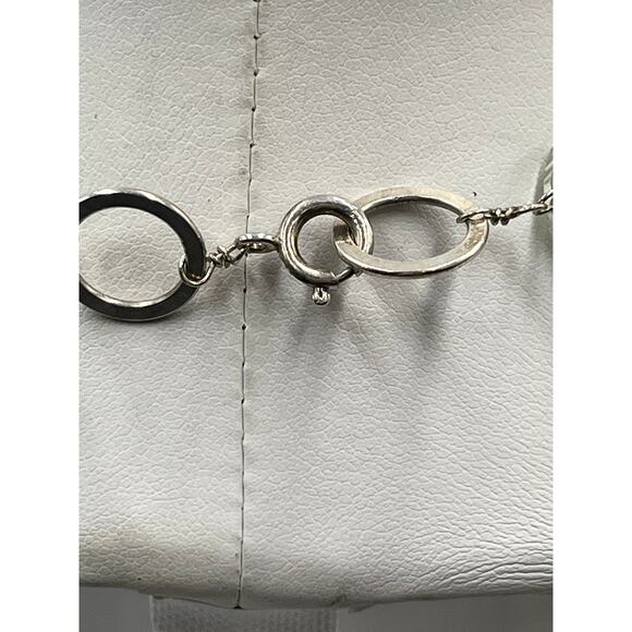 Vintage 925 Sterling Silver Natural Aquamarine Necklace 18" 41g March Birthstone - Picture 6 of 10